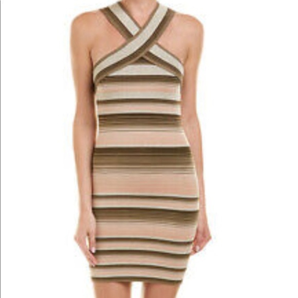 NWOT Ronny Kobo Size M Quinlynn Metallic Striped Dress